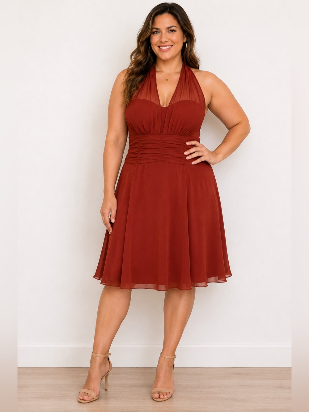 Jordan Size 12 Halter Dress Spice Color